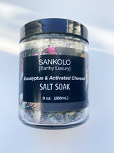 Load image into Gallery viewer, Eucalyptus &amp; Activated Charcoal Salt Soak